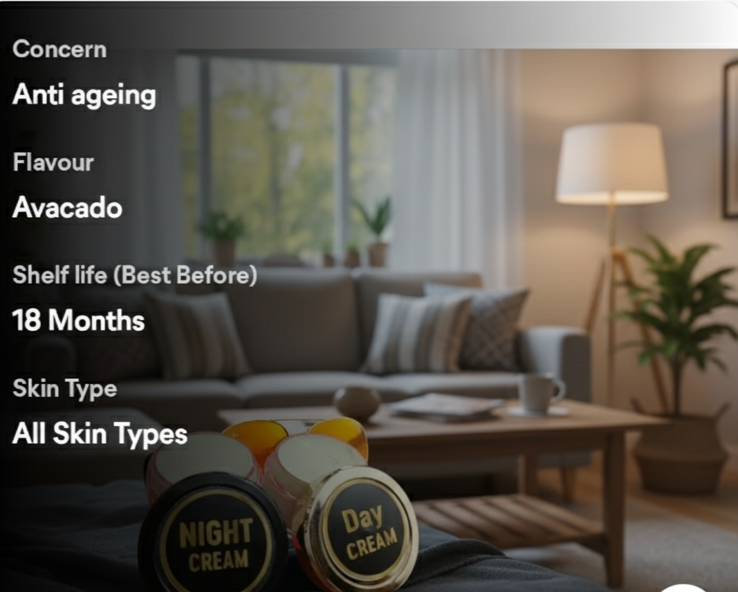 Avocado Night + day Brightening Face Cream | For Dark Spots, Uneven Skin Tone, Removes Pigmentation, Removes Pimples | Night Brightening Cream + day cream (DAY + NIGHT)