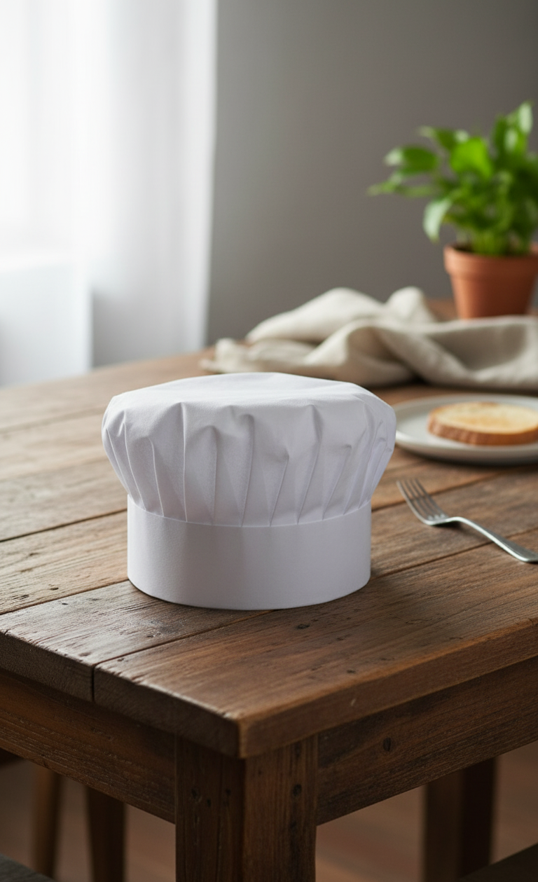 👨‍🍳 Unisex 50 Pcs Disposable Chef Hats (30 GSM Thin Paper Polyester Blend)