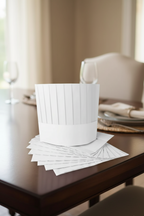 👨‍🍳 Unisex 50 Pcs Disposable Chef Hats (30 GSM Thin Paper Polyester Blend)