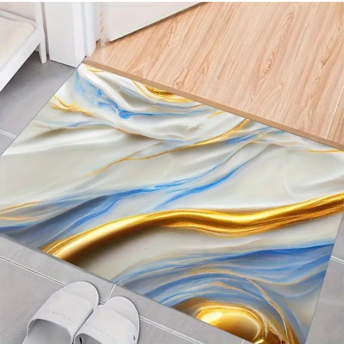 New Vinyl Marble Wallpaper Peel and Stick Waterproof Wallpaper for Home Kitchen Countertop Cabinet Furniture Oil Proof Kitchen Stickers (60X200) (SE-New Ocean Gold)