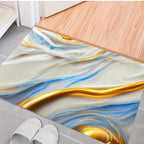 New Vinyl Marble Wallpaper Peel and Stick Waterproof Wallpaper for Home Kitchen Countertop Cabinet Furniture Oil Proof Kitchen Stickers (60X200) (SE-New Ocean Gold)