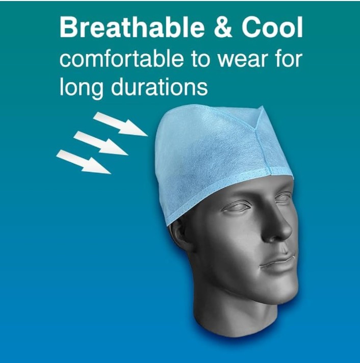 Disposable Doctor’s Cap | Men’s Surgeon Cap | Nonwoven