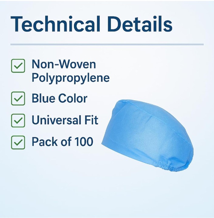 Disposable Doctor’s Cap | Men’s Surgeon Cap | Nonwoven