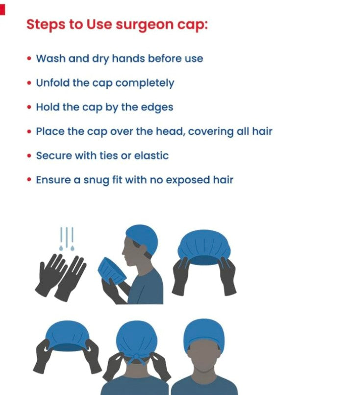 Disposable Doctor’s Cap | Men’s Surgeon Cap | Nonwoven