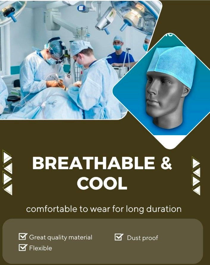 Disposable Doctor’s Cap | Men’s Surgeon Cap | Nonwoven