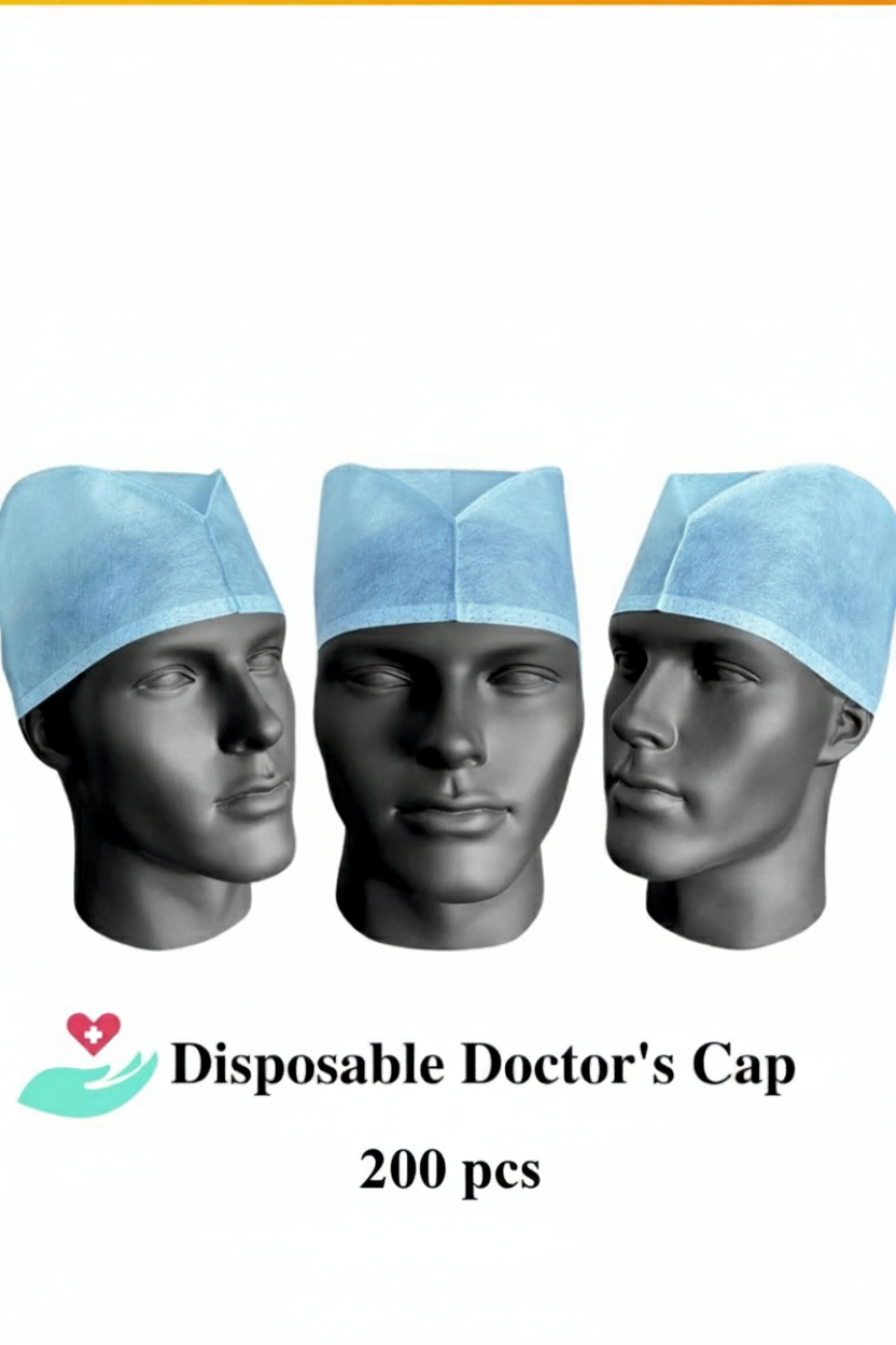 Disposable Doctor’s Cap | Men’s Surgeon Cap | Nonwoven