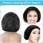 Disposable Nonwoven Bouffant Caps, Hair Net, Cap For Salon, Spa, Catering.