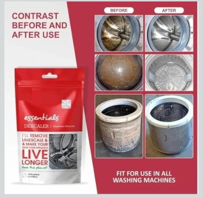 Washing Machine Descaler Powder - 100g Each – Effectively Removes Limescale, Improv Machine Performance & Lifespan.