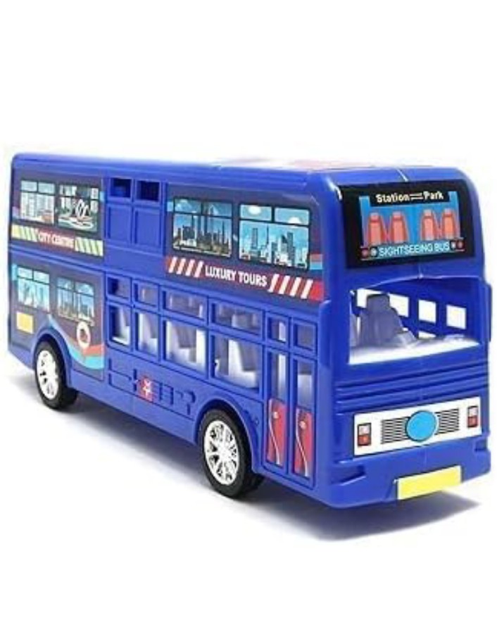 Double Decker Bus Toy for Kids – Pull Back Vehicle Toy, Push & Go Toy Bus for Boys & Girls Age 3+, Fun Birthday Gift for Kids.