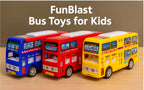 Double Decker Bus Toy for Kids – Pull Back Vehicle Toy, Push & Go Toy Bus for Boys & Girls Age 3+, Fun Birthday Gift for Kids.