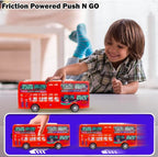 Double Decker Bus Toy for Kids – Pull Back Vehicle Toy, Push & Go Toy Bus for Boys & Girls Age 3+, Fun Birthday Gift for Kids.