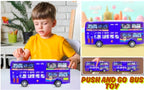Double Decker Bus Toy for Kids – Pull Back Vehicle Toy, Push & Go Toy Bus for Boys & Girls Age 3+, Fun Birthday Gift for Kids.