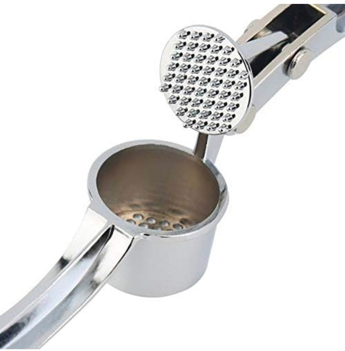 Premium Stainless Steel Garlic Crusher Presser | Manual Garlic Press | Ergonomic Handheld Garlic Chopper & Cutter for Kitchen - Rustproof & Easy to Clean.