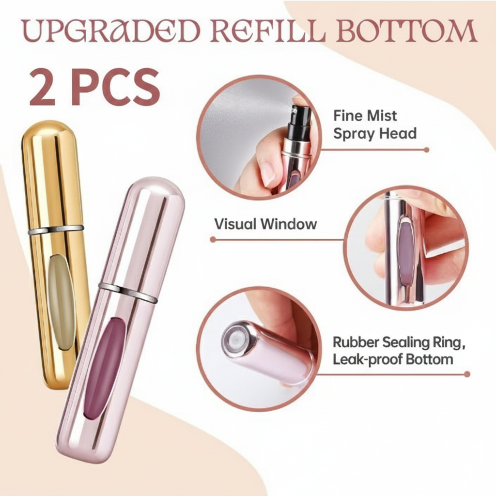 Refillable Perfume Atomizer Bottle, Portable Travel Mini Spray Bottles, Cologne Dispenser Perfume Bottles, Portable Empty Spray Bottle for Travel Multicolor.