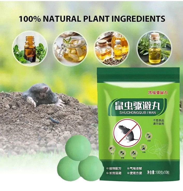 Rat & Mouse Repellent Balls (Pack of 10 Tablet), Rat Trap, Mouse Trap to Keep Rodents Out of Car, Rat Controller Pill for Indoor-Outdoor, Rodent Control, Protect Wires in Car, Bike & Truck Engine