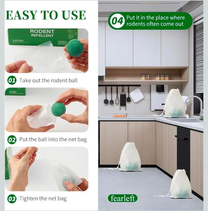 Rat & Mouse Repellent Balls (Pack of 10 Tablet), Rat Trap, Mouse Trap to Keep Rodents Out of Car, Rat Controller Pill for Indoor-Outdoor, Rodent Control, Protect Wires in Car, Bike & Truck Engine