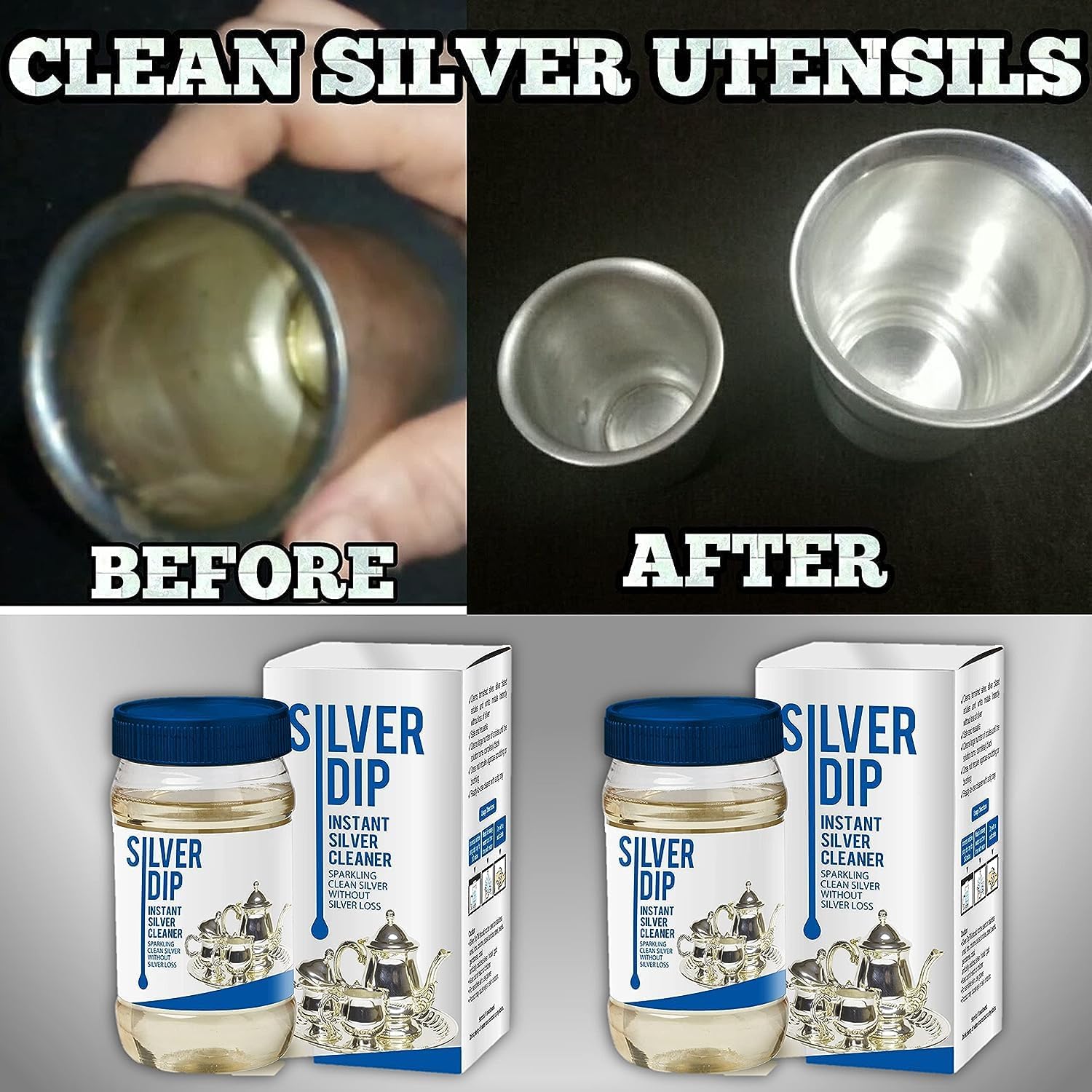 Silver Dip Instant Silver Cleaner (Sparking Clean Silver Without Silver Loss)